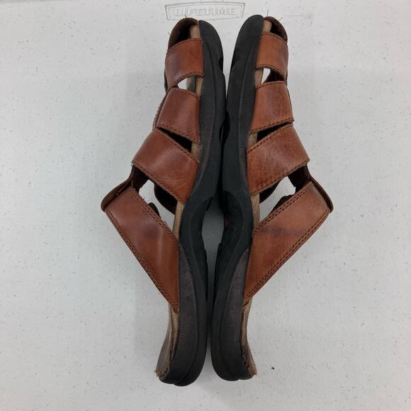 Earth Spirit Gelron 2000 Brown Leather Colorado 2 Adjustable Mule Slip On Shoes - Picture 6 of 10